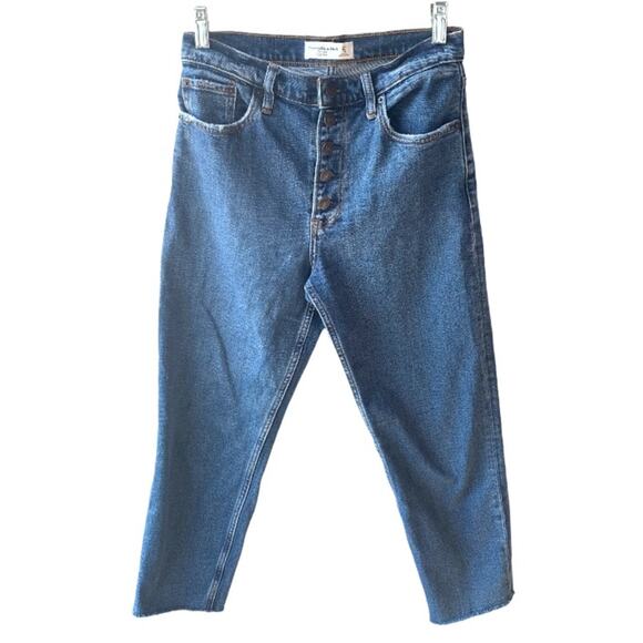 Abercrombie & Fitch Denim - Abercrombie + Fitch Womens Jeans Blue Size 4S The Mom High Rise Button Fly